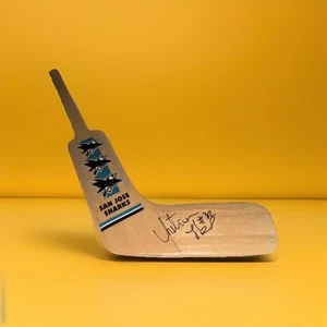 Arturs Irbe Hand Signed Autograph On San Jose Sharks Mini Goalie Stick Souvenir - Picture 1 of 2
