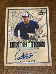 COBY MAYO 2020 Leaf Ultimate Draft Destinations Silver Spectrum AUTOGRAPH #1/15 - Picture 1 of 2