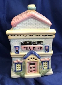 Votive Tea Light TEA SHOP Cottage House Ceramic Whimsical - Picture 1 of 9