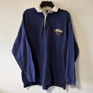 Starter Michigan Wolverines Polo Shirt Mens XL Navy Long Sleeve Rugby NCAA - Picture 1 of 11