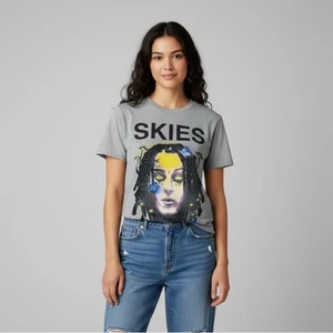 Camiseta Lil Skies Spencer’s Gris Gráfico Unisex Talla Pequeña 100% Algodón - Imagen 1 de 6