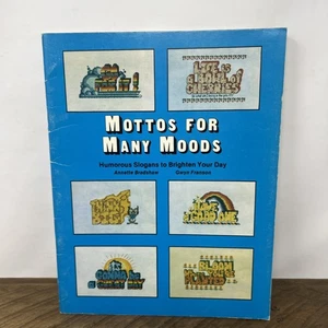 Mottos For Many Moods Cross Stitch Pattern 1983 Vintage Horizon Publishers - Picture 1 of 10