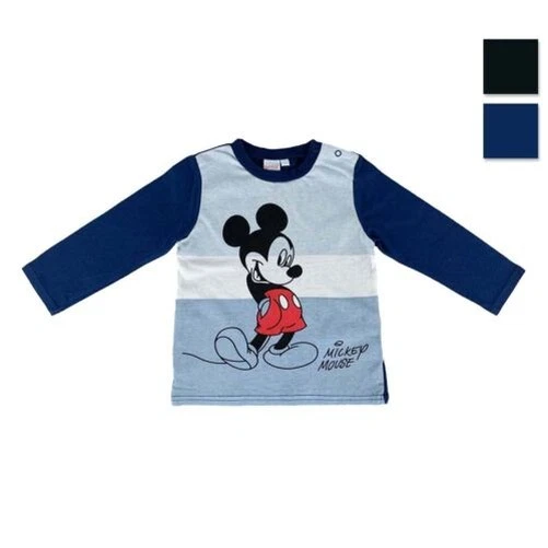 T-Shirt Bébé Disney MICKEY MOUSE En Coton Garçon Manches Longues 4065 - Photo 1/1