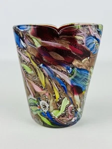Vaso In Vetro Di Murano Di Dino Martens Per Aureliano Toso Design 1950 - Foto 1 di 9