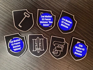 Tactical badge. Set of 7 Waffen SS tank division badges. Wehrmacht. - Picture 1 of 8