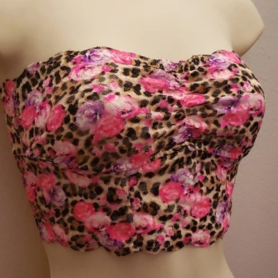 Sujetador Victoria's Secret Pequeño ROSA Floral Encaje Bandeau Top Foto 1 de 4