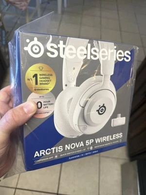 SteelSeries Arctis Nova 5P Wireless Gaming Headset - New for PS5, PS4 - White - Image 1 of 4