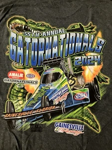 CAMISETA EVENTO NHRA DRAG RACING OFICIAL 2024 GATOR NATIONALS gris talla XL - Imagen 1 de 4