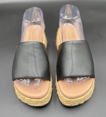 Sandalia sin cordones Sam & Libby plataforma negra talla 6 Foto 1 de 4