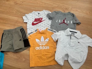 5 pc Boys Sports Bundle Ages 3-4 years Nike Adidas Tommy Hilfiger T-Short Shorts - Picture 1 of 6
