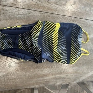 Speedo Endurance One Piece Swimsuit Yellow Blue Women’s Size 24 Training Swim - Picture 1 of 4