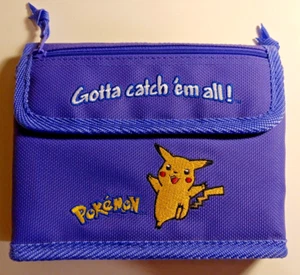 Original Pokémon Pikachu Nintendo Gameboy Color Carrying Case Game Bag Vintage - Picture 1 of 11