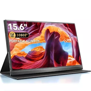 Portable Monitor 15,6 Zoll Tragbarer Mobiler, 1920x1080P IPS Bildschirm mit VESA - Bild 1 von 7