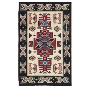 Hand Woven Navajo Wool Rug Native American Rug Tribal Southwest Area Rug 5x7 ft - Picture 1 of 4