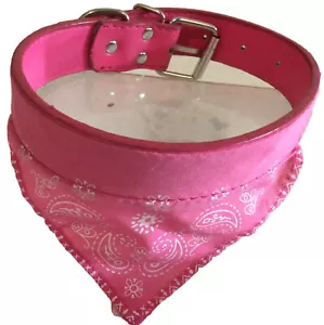 COLLAR AJUSTABLE PAÑUELO PERRO MASCOTA CACHORRO 60 cm rosa - Imagen 1 de 1