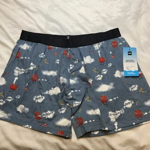 NWT Mens SAXX DROPTEMP Cooling Sleep Boxers Blue L - Picture 1 of 7