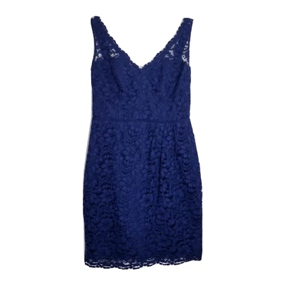 Vestido de novia David para mujer talla 8 azul de encaje forrado sin mangas Foto 1 de 4