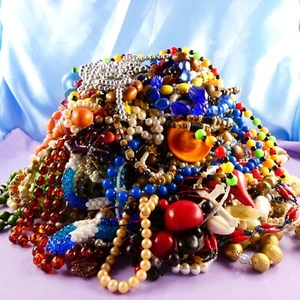 Mode Basteln Schmuck Set Lucite Perlen 9 Pfund mehrfarbig Halsketten & Armband #07 - Bild 1 von 10