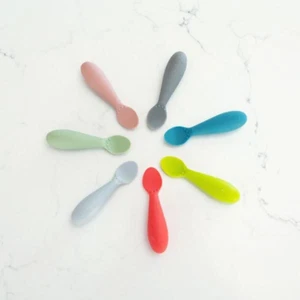 EZPZ - Tiny Spoons Children's Training Cutlery PICK COLOUR Toddler Kids Silicone - Picture 1 of 10