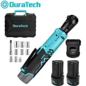 Set chiavi a cricchetto elettriche DURATECH 48 piedi 3/8" cricchetto senza fili 2 batterie - Foto 1 di 9