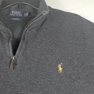 Polo Ralph Lauren Estate-Rib 1/4 Zip Pullover Gray 2xl flesh pony - Picture 1 of 7