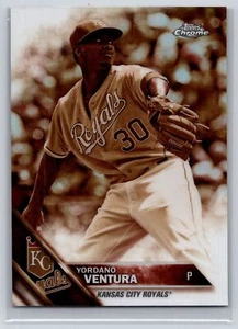 2016 Topps Chrome #56 Yordano Ventura Sepia Refractor - Picture 1 of 2