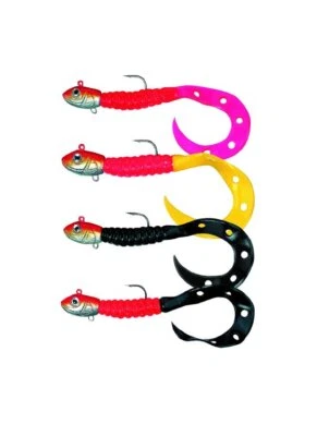 DEGA Dorsch-Knaller von 30g - 90g, Twister-Set Dorschköder Hechtköder Zander - Bild 1 von 2