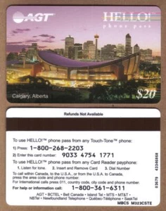 $20. ¡Hola! Saddledome & Skyline Calgary Alberta (Mag Stripe) ¡SELLADO! Tarjeta telefónica - Imagen 1 de 1