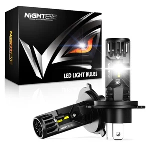NIGHTEYE 2X H4 LED Headlight Bulbs Kit 70W 20000LM Hi-Lo Beam 6500K Super Bright - Picture 1 of 11