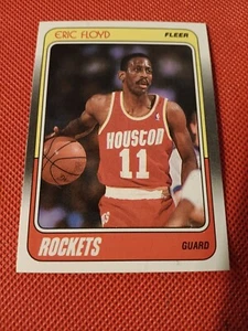 1988 ERIC SLEEPY FLOYD FLEER NBA KARTE #51 ROCKETS GS WARRIORS GEORGETOWN  - Bild 1 von 2