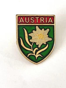 Austria Souvenir Reversmütze Jacke Pin Wappen Wappen Schild 1" grün - Blume - Bild 1 von 4