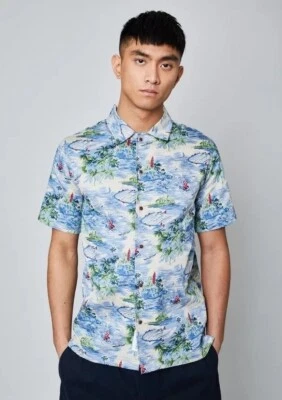 Camisa The Flash manga curta tropical havaiana juventude nativa tamanho M nova com etiquetas - Imagem 1 de 4