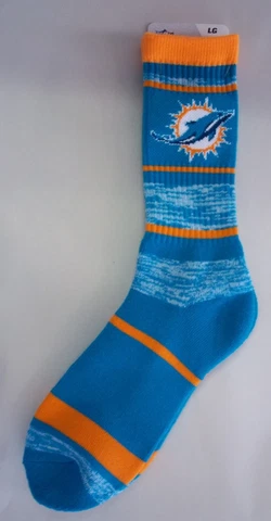 Miami Dolphins Socks Large Size 10 to 13 RMC Cover