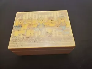 1970'S Jewelry Box Dancing Bears & Flowers - Picture 1 of 12