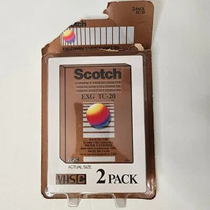 Scotch Blank Video Tape Cassettes VHS-C Camcorder TC-30 2 Pack New Sealed - Picture 1 of 2