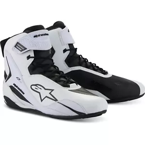 Alpinestars Ladies Motorcycle Shoes 5,5 - Stella Faster-4 - White-Black - Picture 1 of 7
