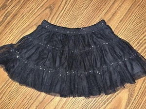 Black Sheer Skirt with Glitter Dots - Kids Sm - Picture 1 of 6
