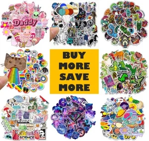 50pcs Assorted INS VSCO Vinyl Decal Stickers Suitcase Laptop Skateboard - Picture 1 of 87