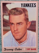Danny Cater New York Yankees 1970 Topps Baseball Card #437 Ex