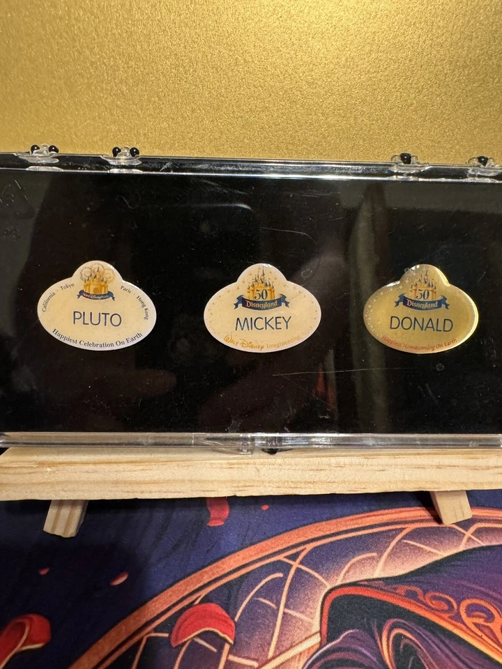 Disney miembro del elenco 3 etiquetas Mickey Goofy Donald exclusivo pin set Foto 1 de 1