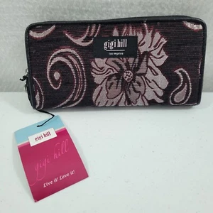 Gigi Hill Wallet Brocade Like With Raised Floral Print NWT 22724-0692 - Picture 1 of 6