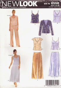 New Look 6558 ~Top~Skirt~Pants~Jacket ~ Camisole ~ Sewing Pattern in Sizes 8-18 - Picture 1 of 5