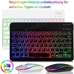 Für Xiaomi Pad 5/6/7 Pro Redmi Pad SE Pro 2024 QWERTZ Beleuchtete Tastatur Maus - Bild 1 von 53