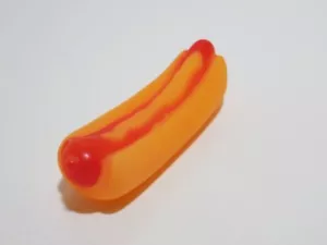 Hundespielzeug Welpenspielzeug - Hot Dog - mit Squeaker - 13 cm - - Bild 1 von 3