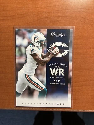 2012 Prestige Brandon Marshall #98 Football Card. Miami Dolphins - Image 1 of 2