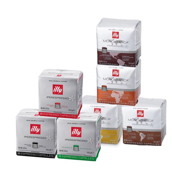Illy Coffee 324 Capsules for machine iperespresso Mix Roasting Choice Photo Related