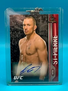 2015 UFC Topps Champions Ruby Red Auto Autograph Georges St. Pierre SP SSP /8 - Picture 1 of 2
