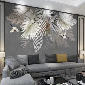 Fotomural no tejido papel pintado murales moderno pintado a mano estilo grúa 11779 - Imagen 1 de 7