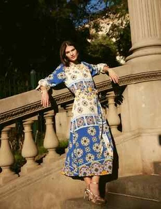 BODEN NWT Occasion Blouson Maxi Dress - Surf the Web Mosaic Charm - 14P CURRENT - Picture 1 of 9