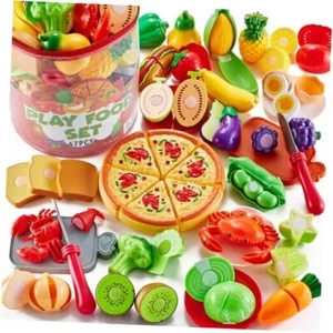 67Pc Pretend Play Food Sets for Kids Kitchen, Pizza Toy Food & Cutting Fake - Picture 1 of 7